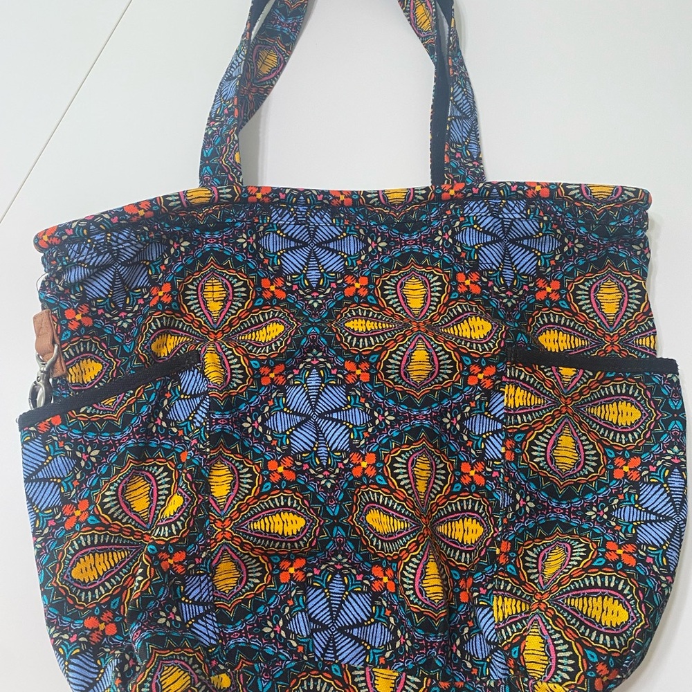 Thirty-One Blue and Yellow Patterned Tote